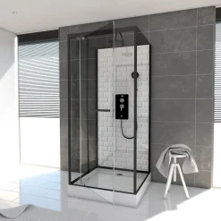 Aurlane Douchecabine Metro - Vierkant - 90x90x219-230cm - Zwart Mat