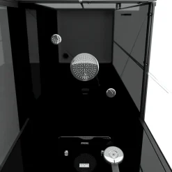 Aurlane - Douchecabine - Space - Zwart - 90x90x215cm