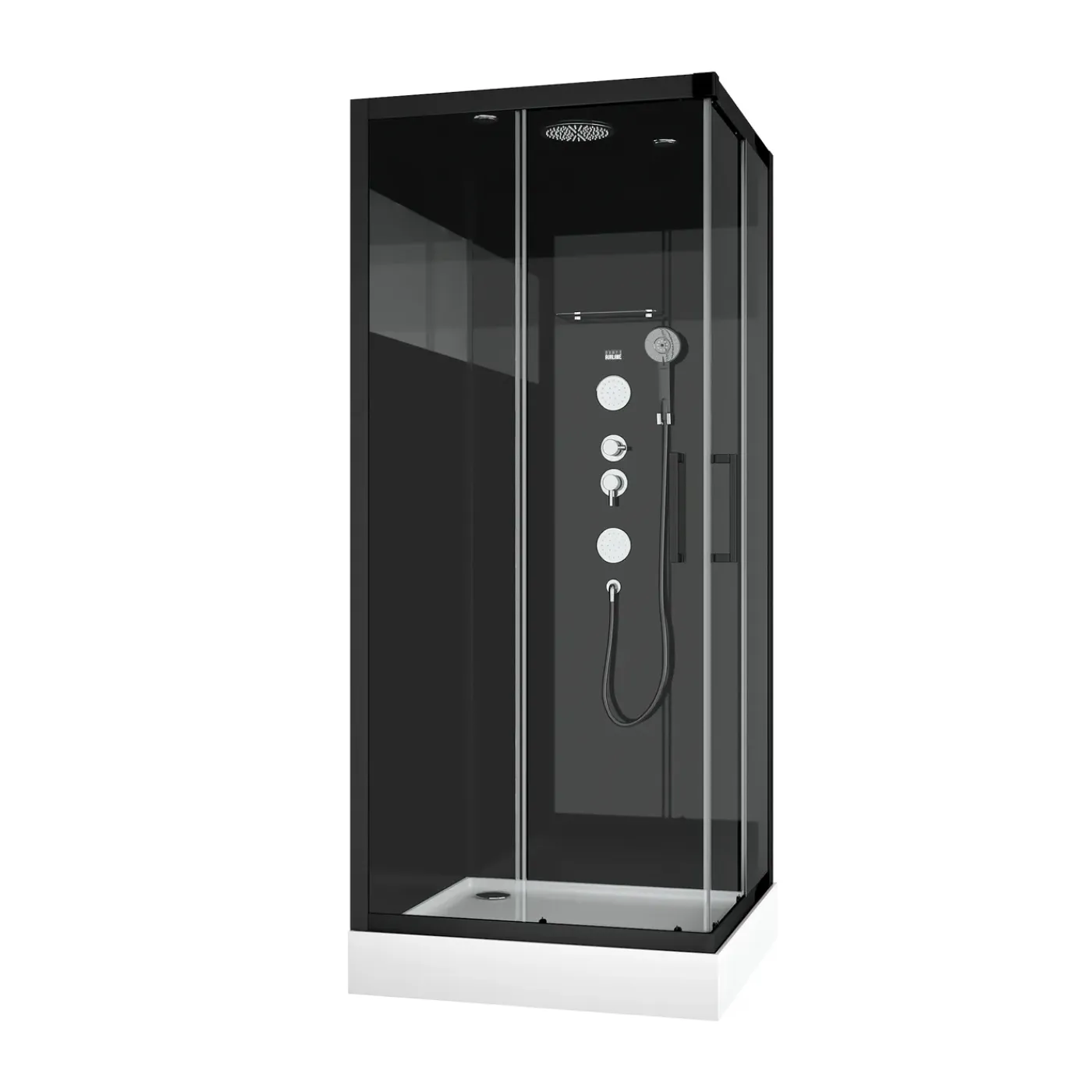 Aurlane - Douchecabine - Space - Zwart - 90x90x215cm