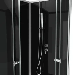 Aurlane - Douchecabine - Squary Black 2 80 - Zwart - 80x80x195cm