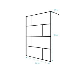 Aurlane - Douchewand - Blocks Anticalcaire - Andere - 140x140x195cm
