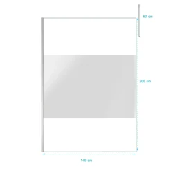 Aurlane - Douchewand - Freedom 2 / Barre De Plafond - Andere - 140x140x200cm