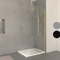 Aurlane - Douchewand - Freedom 2 / Barre De Plafond - Andere - 80x80x200cm