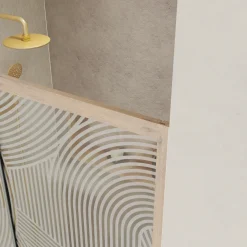 Aurlane Japandi - Douche Schuifdeur - 120x200 - Rond patroon
