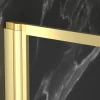 Aurlane Opklapbare Badwand 80x140cm - Geborsteld Gouden Afwerking - Golden Edge
