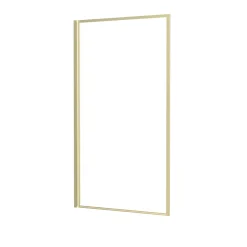 Aurlane Opklapbare Badwand 80x140cm - Geborsteld Gouden Afwerking - Golden Edge