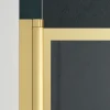 Aurlane Opvouwbare Badwand |Zeefdruk met Baksteenmotief |80x140cm |Geborsteld Goud
