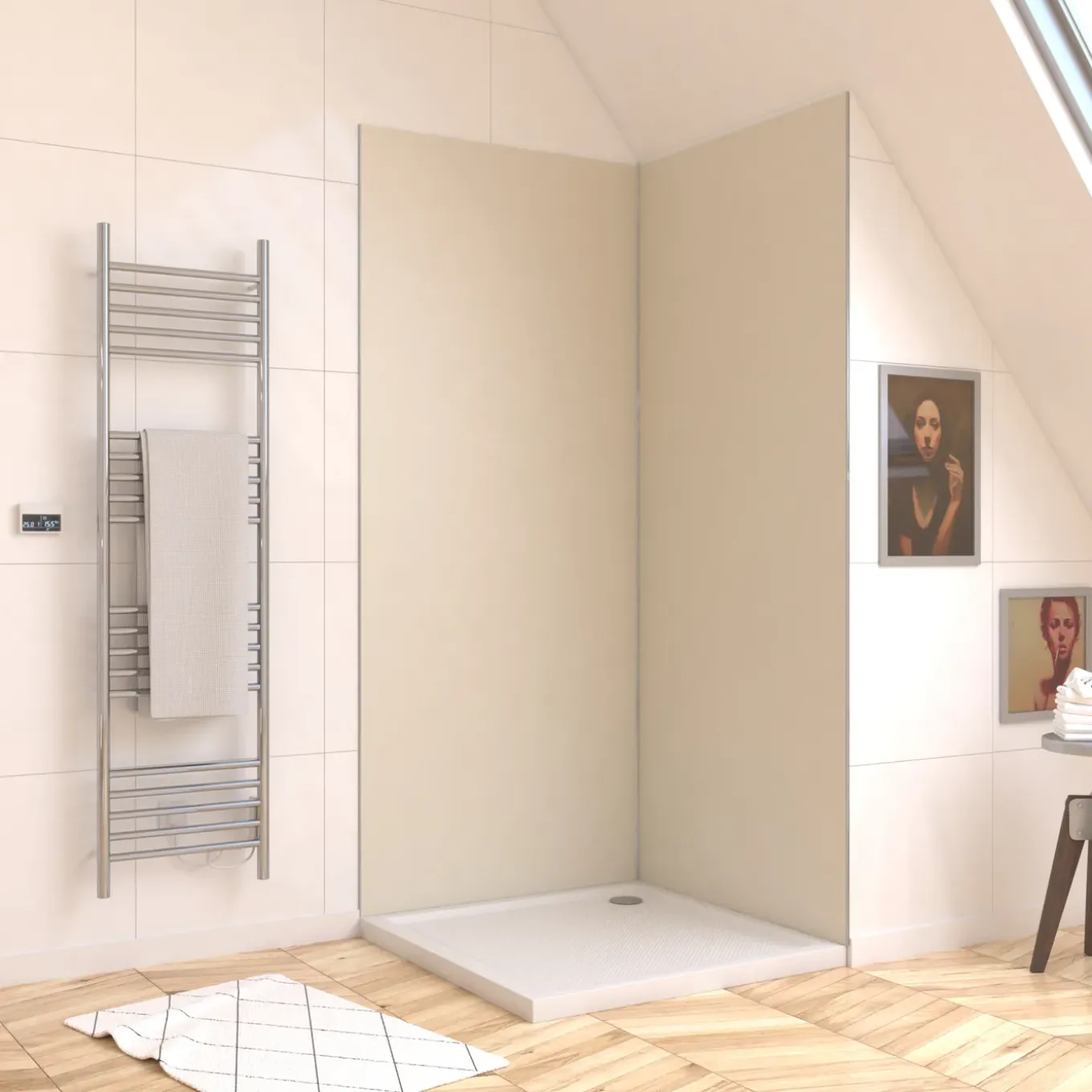 Aurlane wandpaneel 90x210cm ivoor
