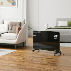 Auronic Elektrische Kachel – Met Thermostaat En Afstandsbediening - 2000w Heater - Zwart