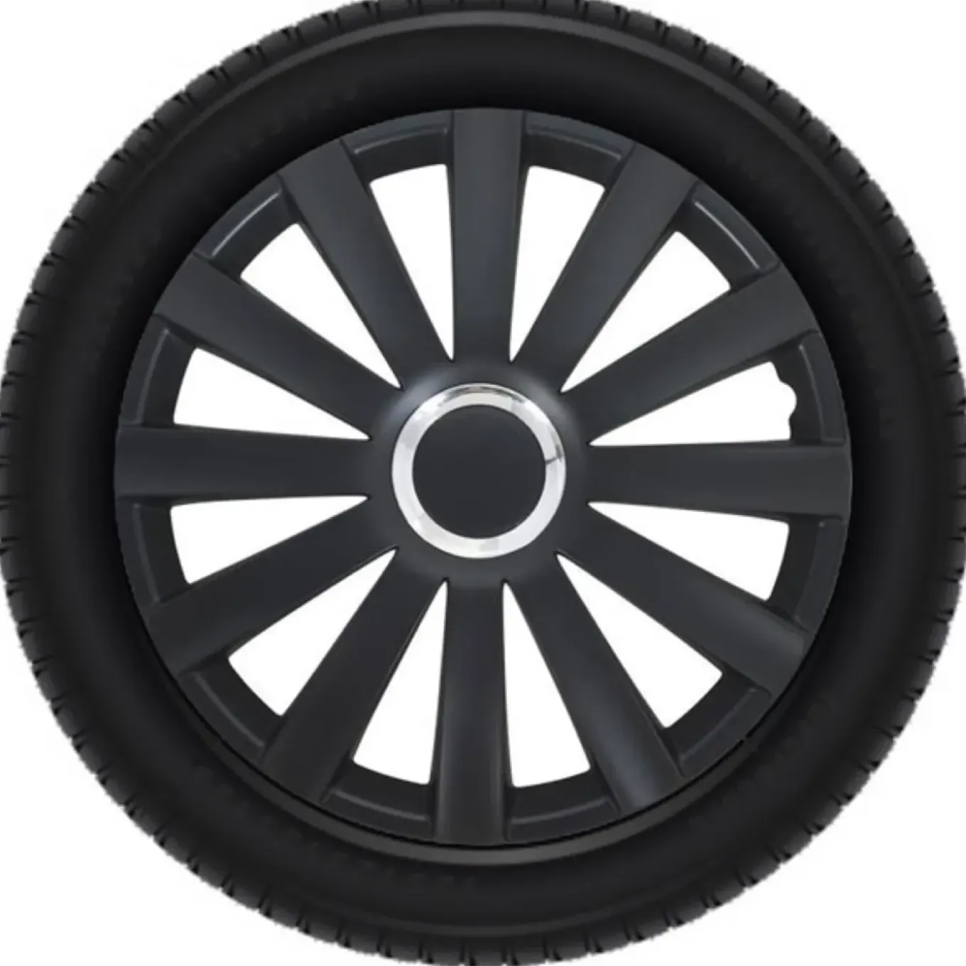 Autostyle Wieldoppen Set - 17 Inch - Spyder Zwart