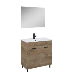 Royo Ava badmeubelset 80cm 2 deuren eik en zwart