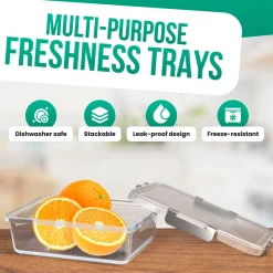 Avalo Vershoudbakjes Glas - Meal Prep Bakjes - Diepvriesbakjes - Met Deksel - 10 Delig 1060ml/370ml