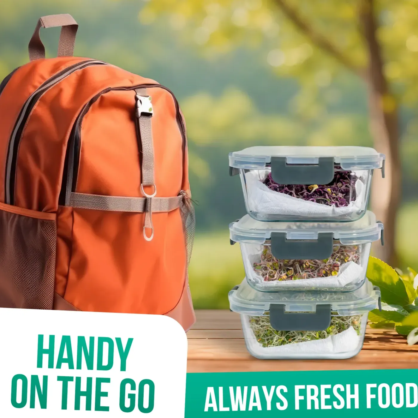 Avalo Vershoudbakjes Glas - Meal Prep Bakjes - Diepvriesbakjes - Met Deksel - 5 Delig 1060ml