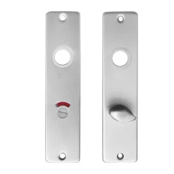 Avenue WC-sluiting - op langschild recht - aluminium geanodiseerd - 174x40mm WC63/8mm