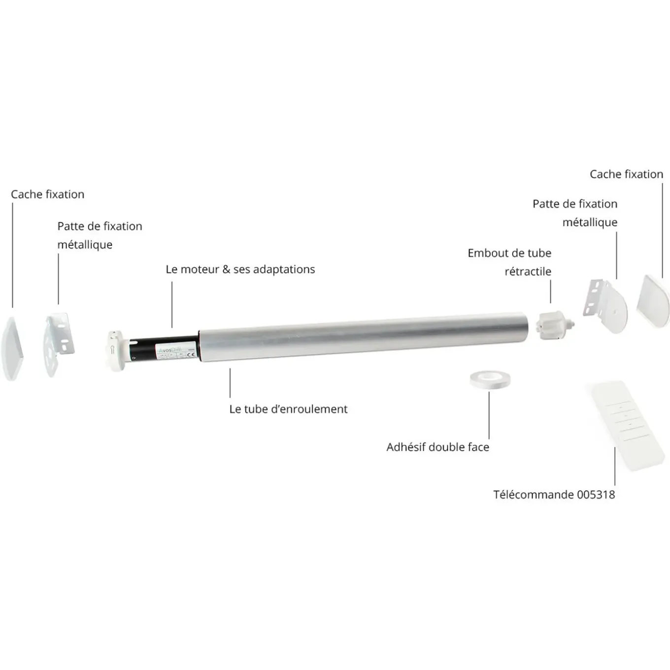Avosdim Rolgordijn Motoriseringspakket - Diam.40 - 180cm