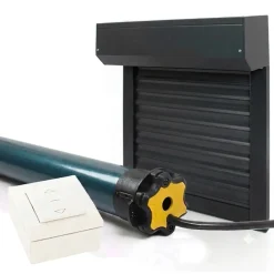 Avosdim Rolluik Elektrisch Bedraad Somfy Alu Grijs 7016 B180 X H215 Cm Inkortbaar