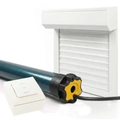 Avosdim Rolluik Elektrisch Bedraad Somfy Aluminium Wit B120 X H120 Cm Inkortbaar
