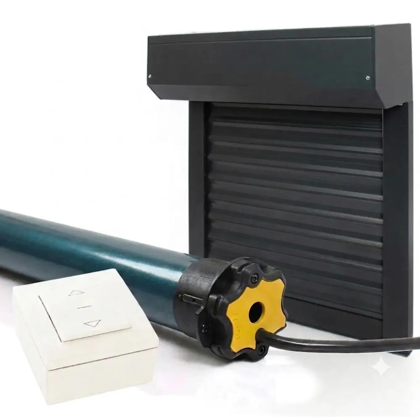 Avosdim Rolluik Elektrisch Bedraad Somfy Alu Grijs 7016 B120 X H140 Cm Inkortbaar