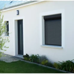AvosDim Rolluik Elektrisch Bedraad Somfy Alu Grijs 7016 B120 X H155 Cm Inkortbaar