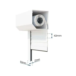 AvosDim Rolluik Elektrisch Bedraad Somfy Aluminium Wit B240 X H215 Cm Inkortbaar