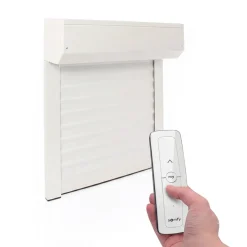 Avosdim Rolluik Elektrisch Radio Somfy Aluminium Wit B180 X H215 Cm Inkortbaar
