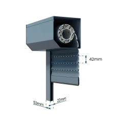 AvosDim Rolluik Elektrisch Radio Somfy Aluminium Grijs 7016 B120 X H120 Cm Inkortbaar