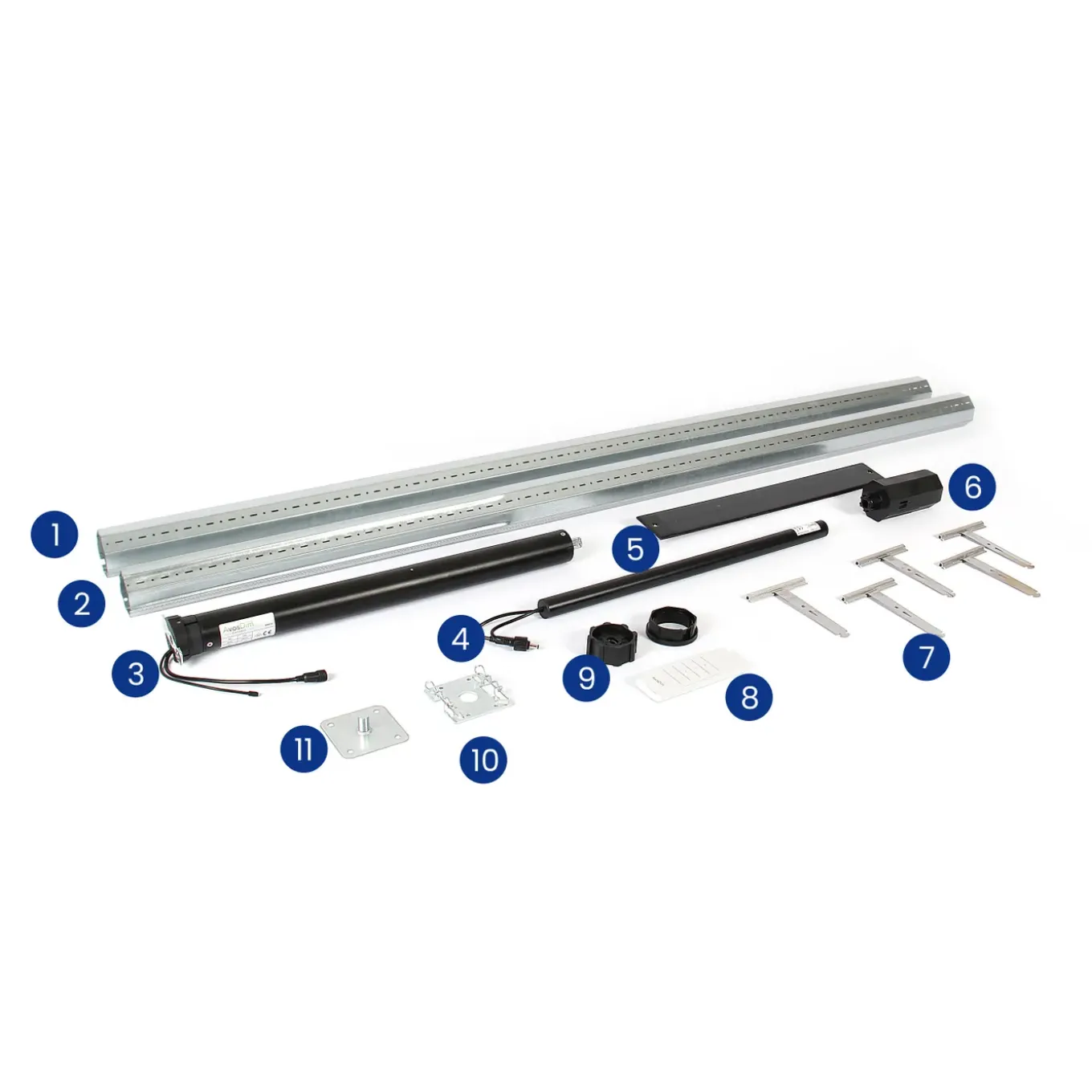 Avosdim – Zonnemotor Voor Rolluiken – Diam.60 Mm – 20 Nm – L.2,5 M