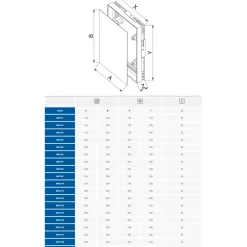 Awenta toegang paneel 200x300mm magnetische wand inspectie deur
