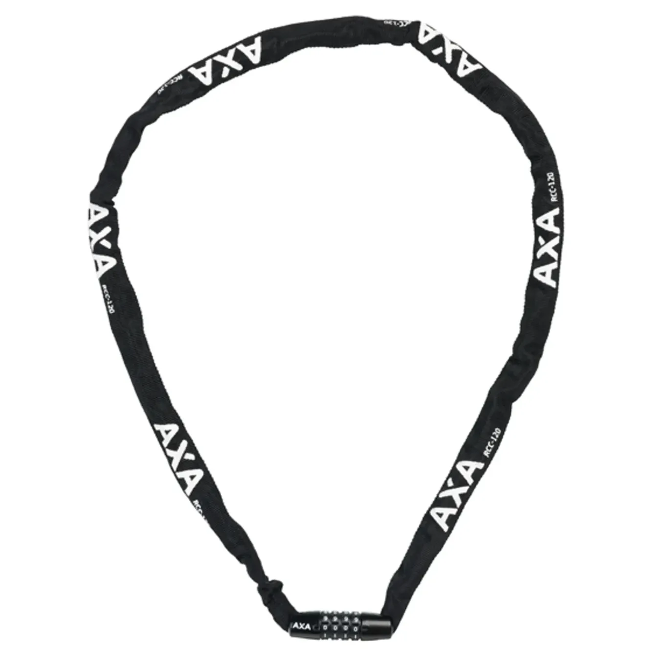 AXA kettingslot Rigid 120cm ø3,5mm met code, zwart