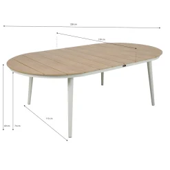 AXI Chay Tuinset Van Polywood - Houtlook - Met 8 Beige Stoelen