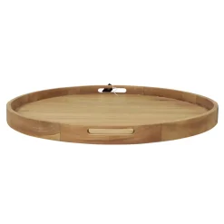 Axi Dewi Dienblad - Teak Hout - Rond - Diam. 80 Cm