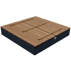 Axi Ella Xl Zandbak 120x120x20cm Met Deksel Hout Antraciet/bruin