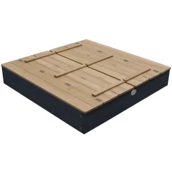Axi Ella Xl Zandbak 120x120x20cm Met Deksel Hout Antraciet/bruin