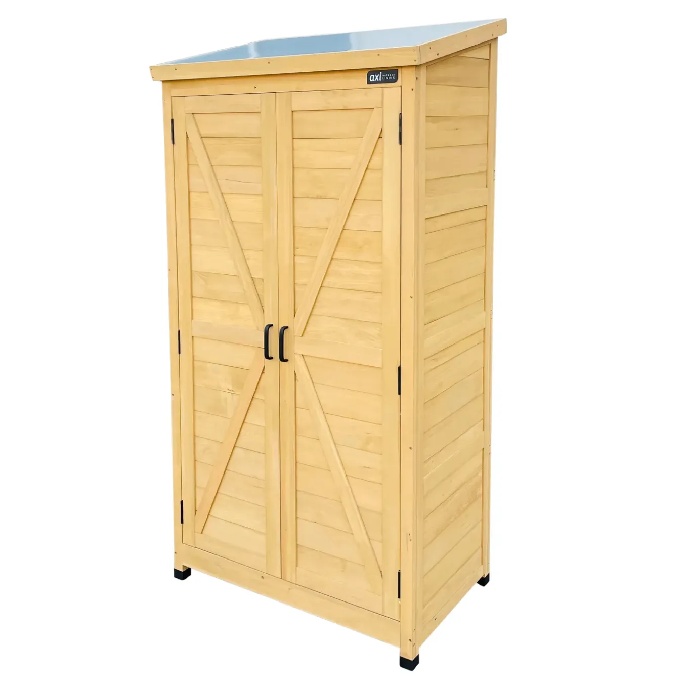 Axi Hugo Opbergkast Van Hout - Bruin - 85 X 52 X 174 Cm