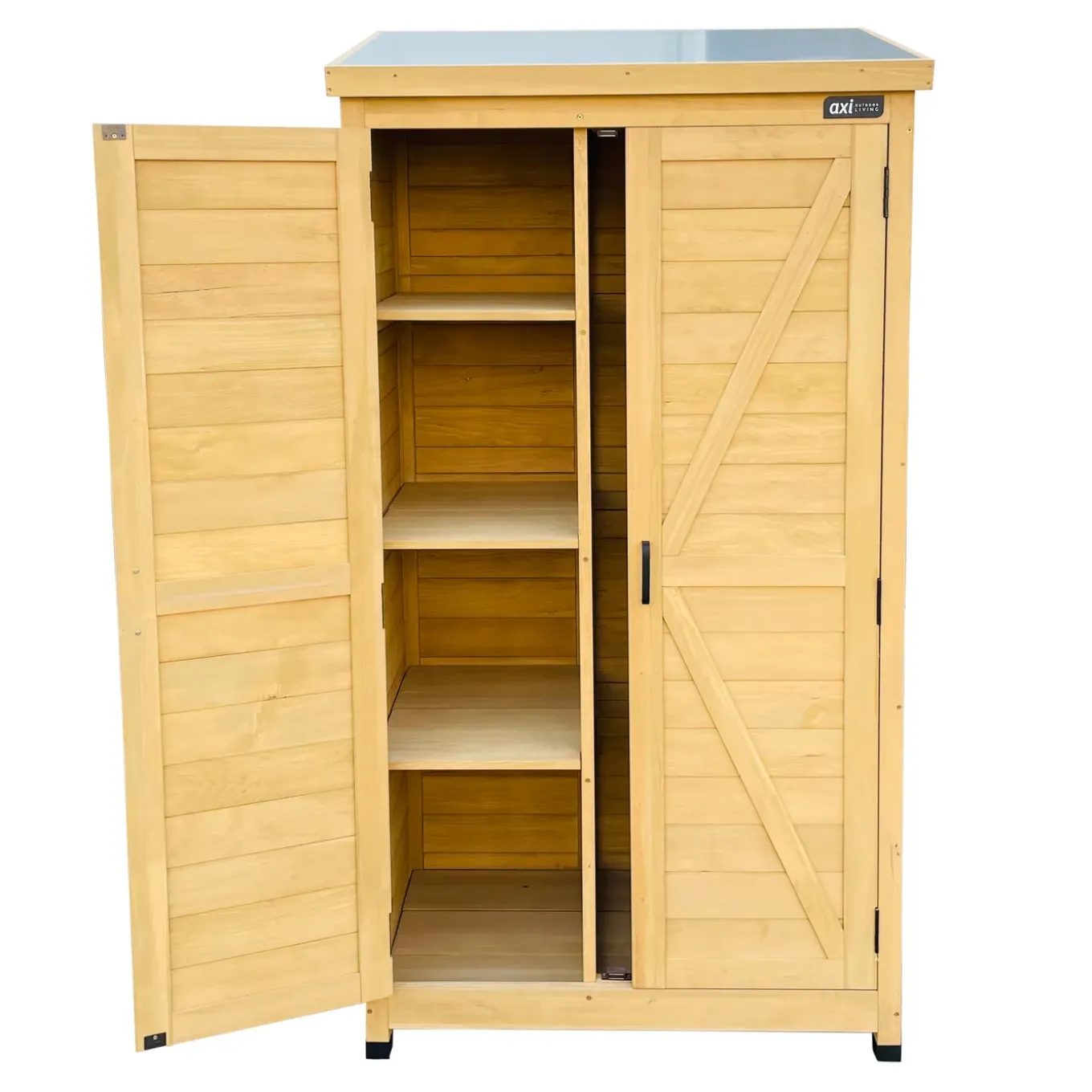 Axi Hugo Opbergkast Van Hout - Bruin - 85 X 52 X 174 Cm