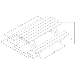 Axi Jean Picknicktafel - 6 Personen - Van Hout - Bruin