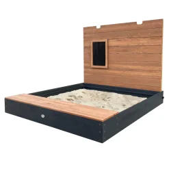 Axi Mandy Zandbak 160 X 151 X 122 - 5cm Met Bankje Hout Antraciet/bruin