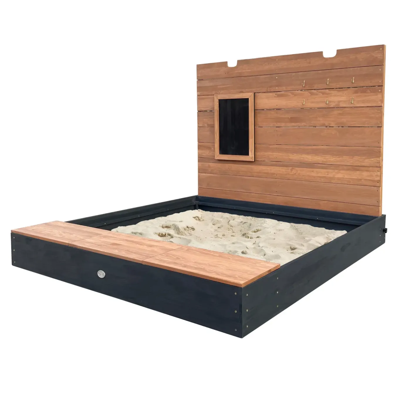 Axi Mandy Zandbak 160 X 151 X 122 - 5cm Met Bankje Hout Antraciet/bruin