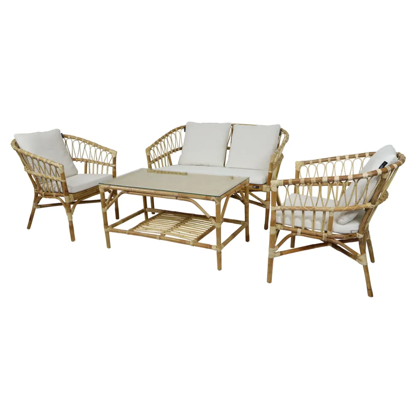 Axi Mary Loungeset 4-delig Met Bank - Tafel & 2 Loungestoelen