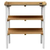 Axi Oppottafel 76x37x91cm Met Opbergplanken Hout Bruin/wit