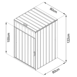 AXI Owen Containerombouw Van Metaal Antraciet Voor 1 Container