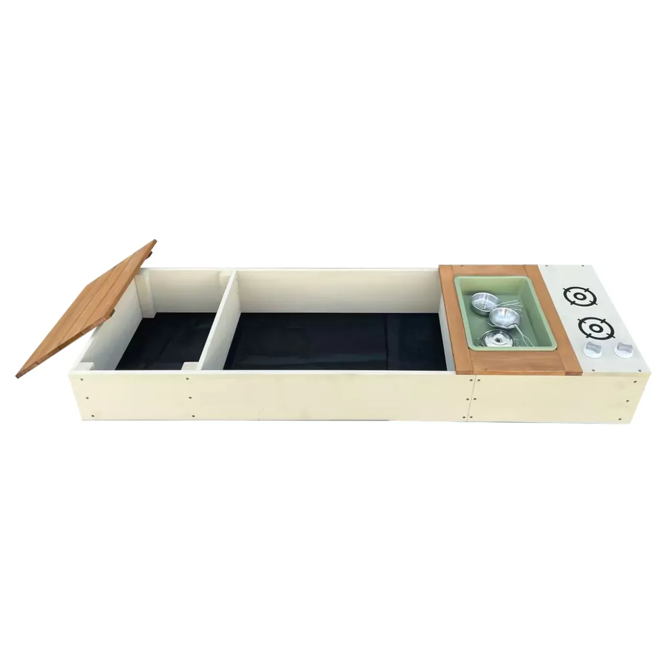 Axi Pippa Zandbak Van Hout - 160 X 50 X 20 Cm - Beige/bruin