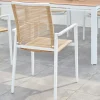 AXI Zora Tuinset Met 4 Stoelen In Wit & Hout Look