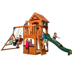Backyard Discovery Atlantic Speeltoestel - Glijbaan - Speeltoren Hout