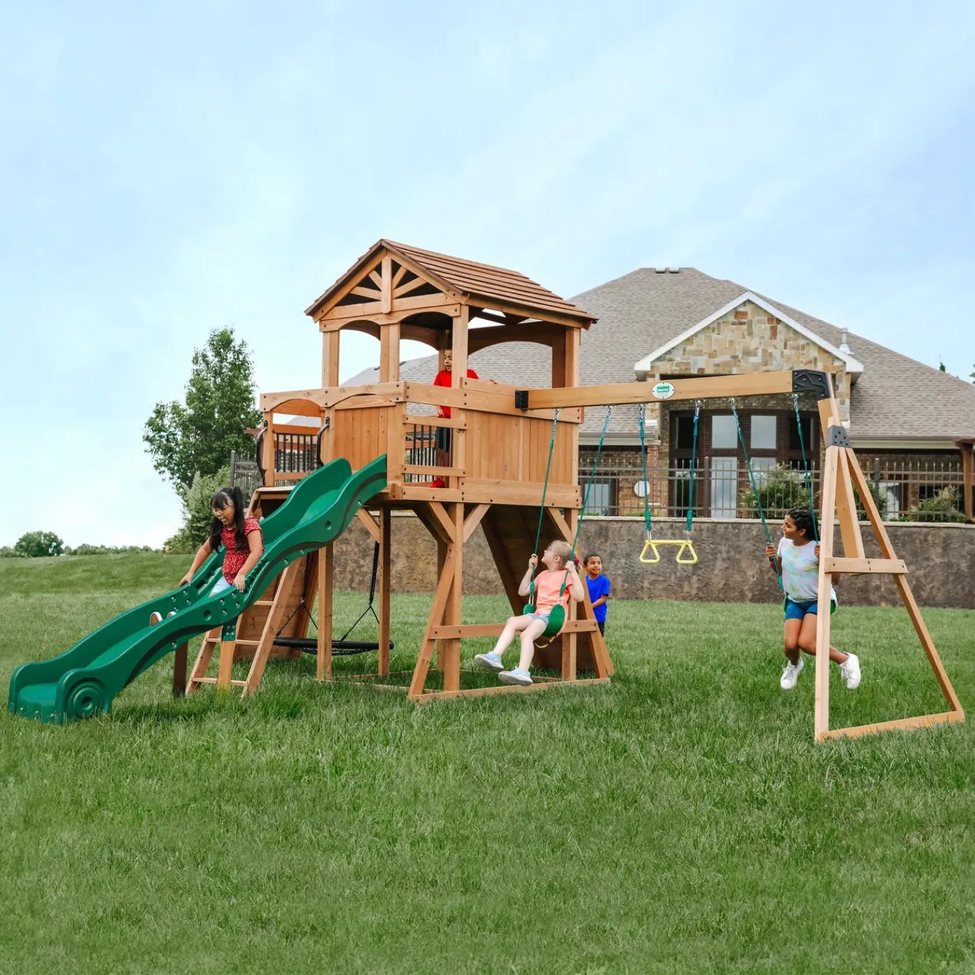 Backyard Discovery Sterling Point Speeltoestel - Xxl Speeltoren - Hout