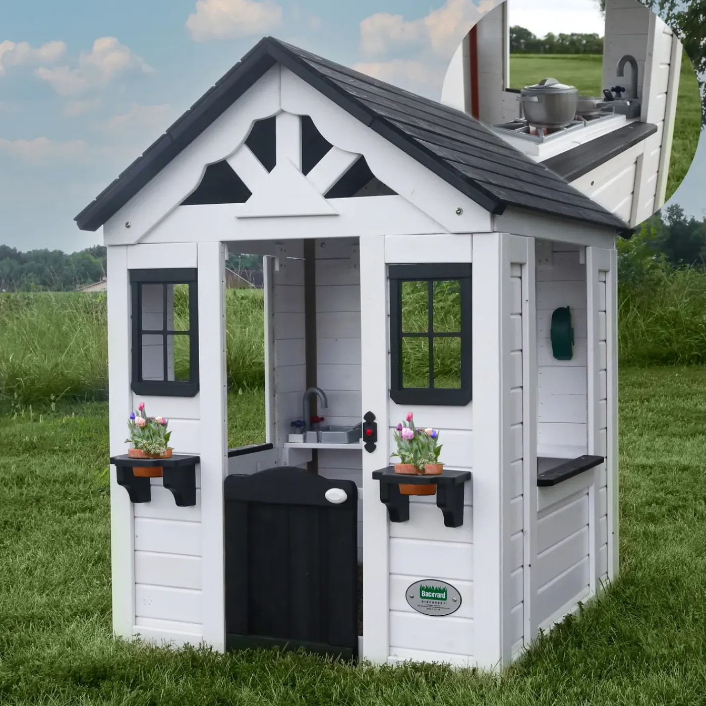 Backyard Discovery Sweetwater Speelhuis 117x107x140 Hout Wit