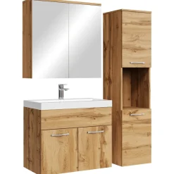 Badplaats Badkamermeubel Montreal 60cm Complete Set Met Spiegelkast - Eiken