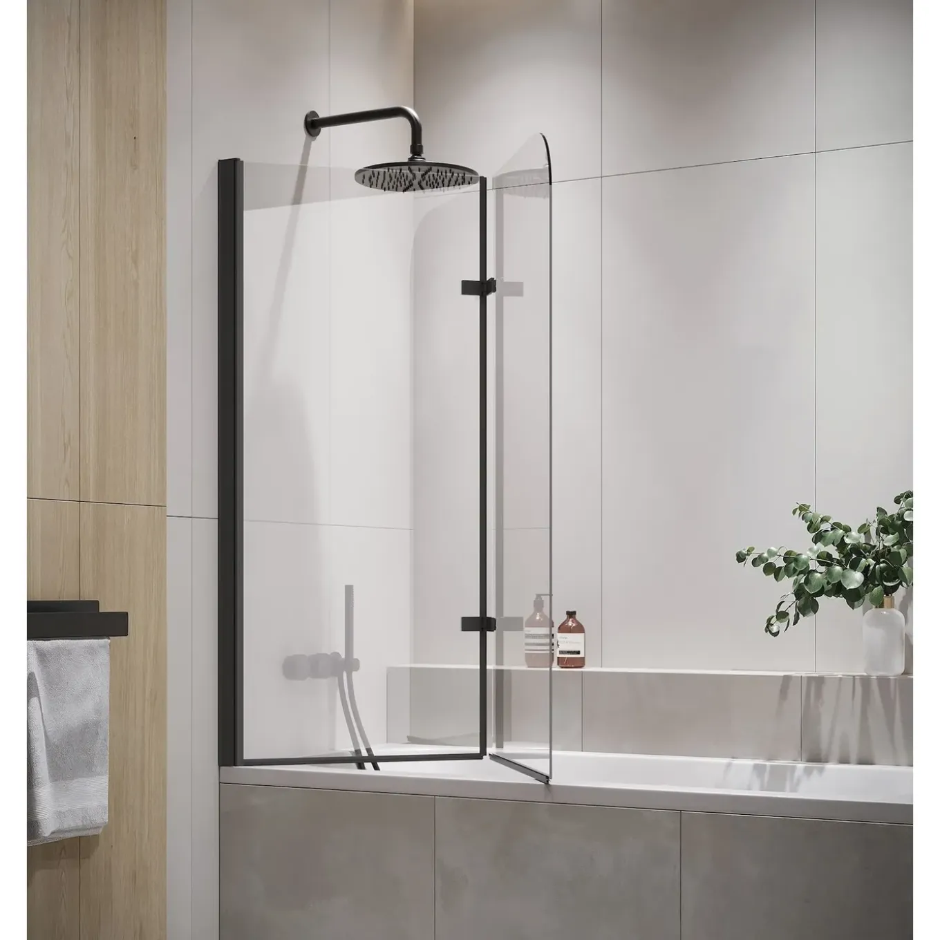 Badplaats Badwand Austin 120 X 140 Cm - Zwart - Nano Coating