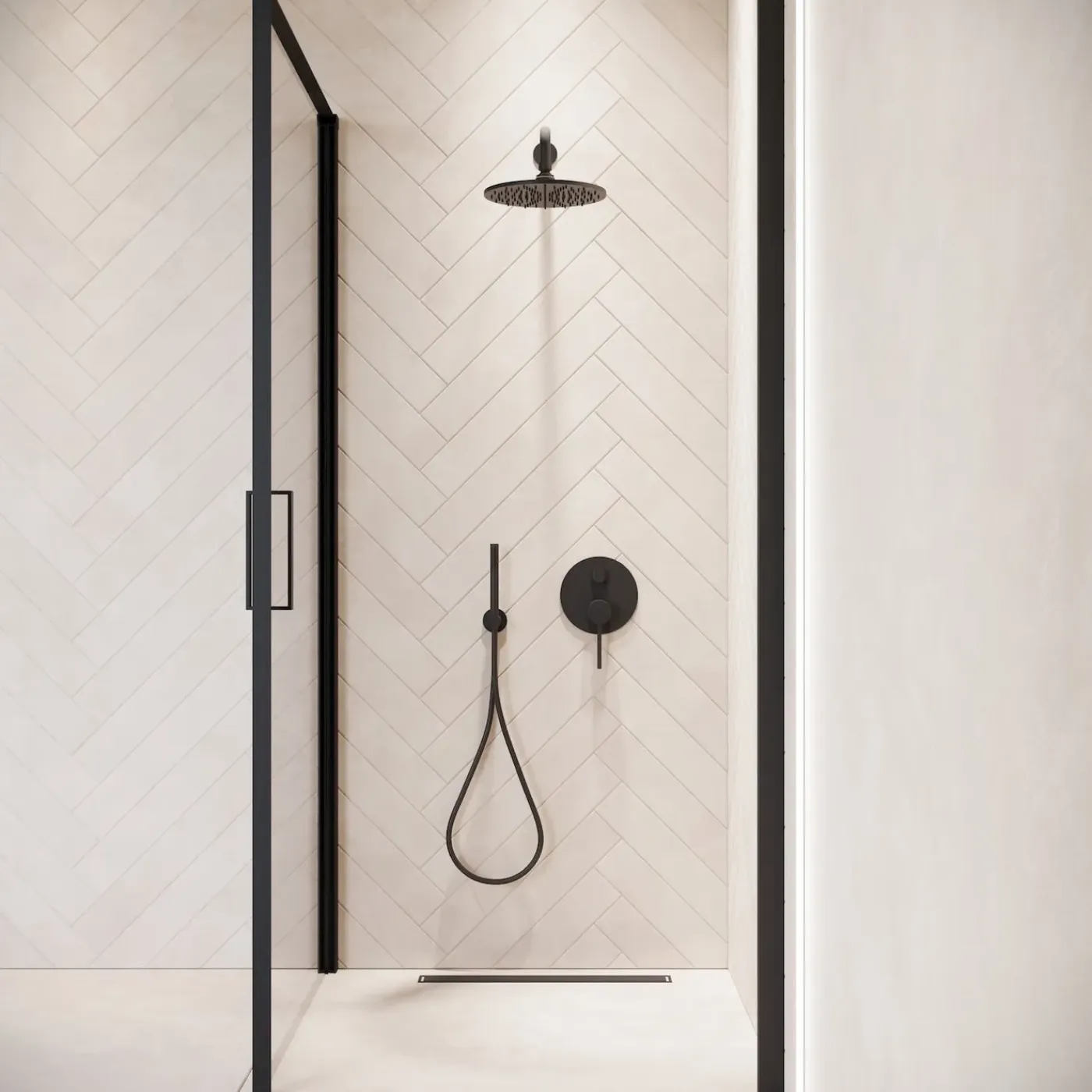 Badplaats Douchecabine Alava 90 X 90 X 190 Cm - Zwart - Nano Coating