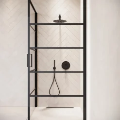 Badplaats Douchecabine Alava 90 X 90 X 190 Cm - Zwart - Met Strepen - Nano Coating